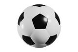 Soccer ball. Realistic football ball. Classic colors. 3d rendering