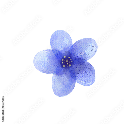 mini flower watercolor png isolated transparent background