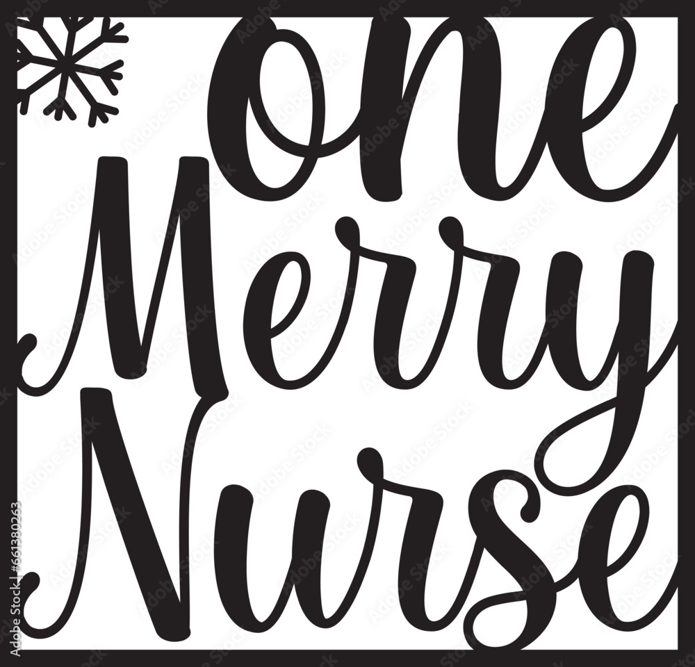 ONE MERRY NURSE METAL WALL ART LASER CUT FILE ONE MERRY NURSE METAL WALL ART LASER CUT FILE