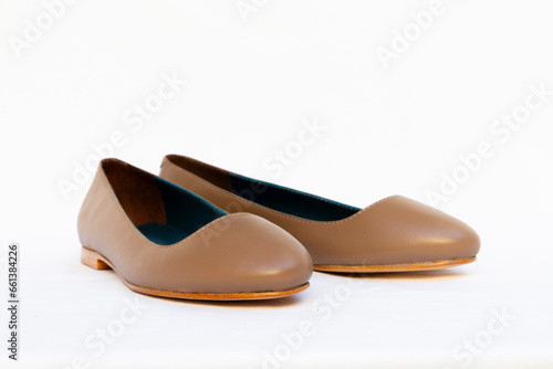 Colorful ballerina shoes, leather and stylish