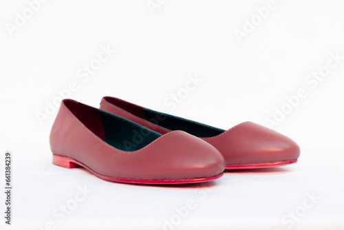 Colorful ballerina shoes, leather and stylish