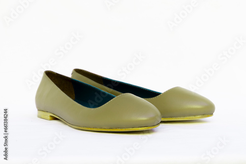 Colorful ballerina shoes, leather and stylish