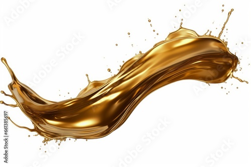Luxury gold splash, abstract golden fluid motion, Generative AI