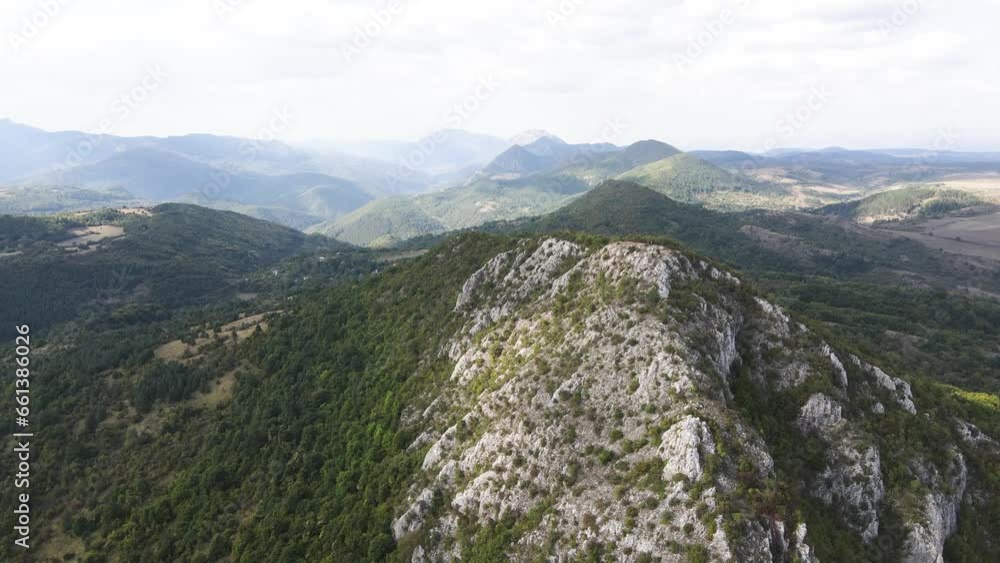 Amazing Autumn Landscape of Greben Mountain near Dragovski kamak Peak, Pernik Region, Bulgaria Amazing Autumn Landscape of Greben Mountain near Dragovski kamak Peak, Pernik Region, Bulgaria