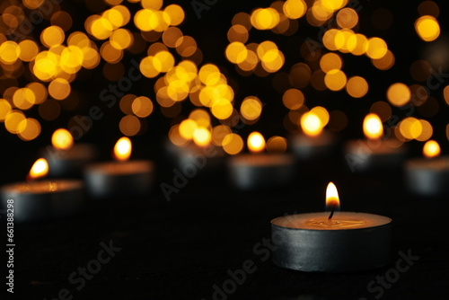 Concept of sadness and sorrow - sorrow candles