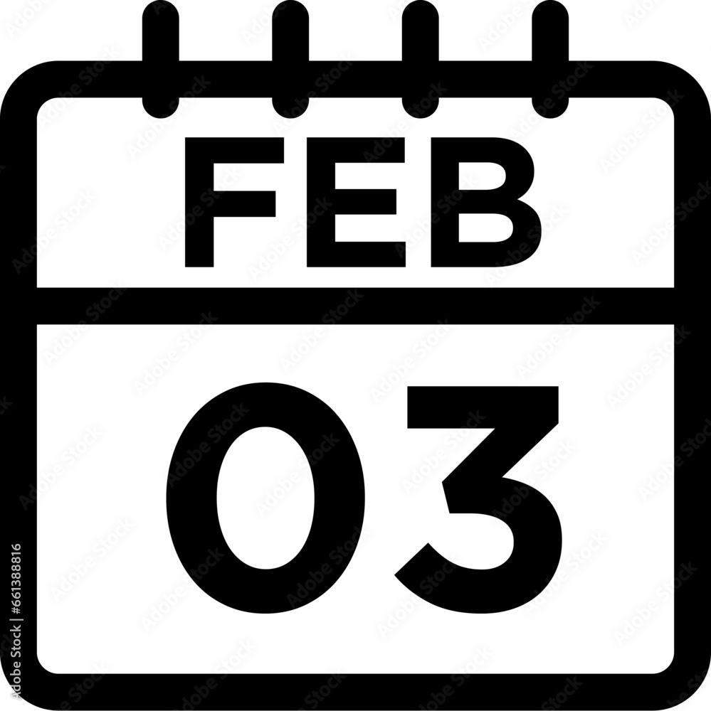 02-February - 03 Line Black Icon pictogram symbol visual illustration 02-February - 03 Line Black Icon pictogram symbol visual illustration