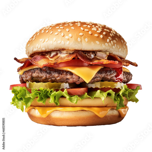 hamburger isolated on white