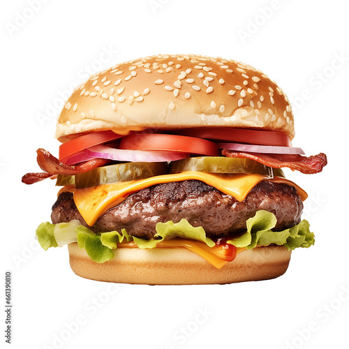 hamburger isolated on white
