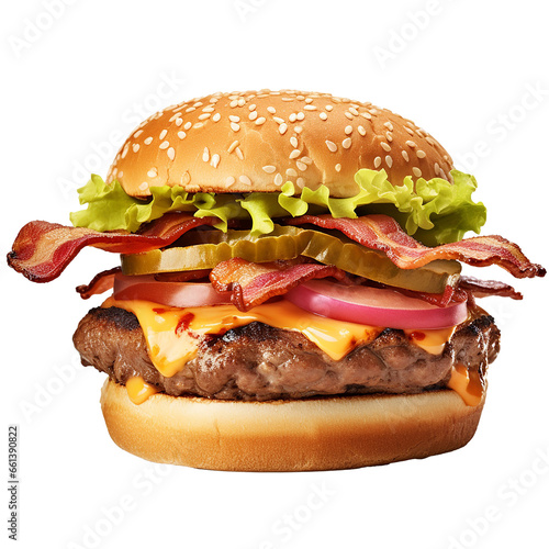 hamburger isolated on white