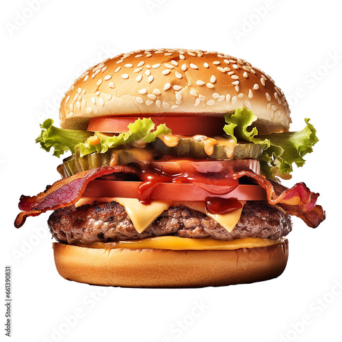 hamburger isolated on white
