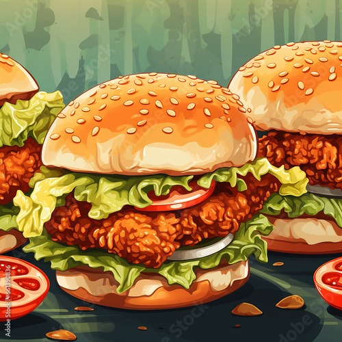 hamburger on a plate