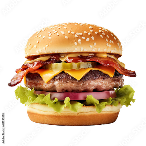 hamburger isolated on white