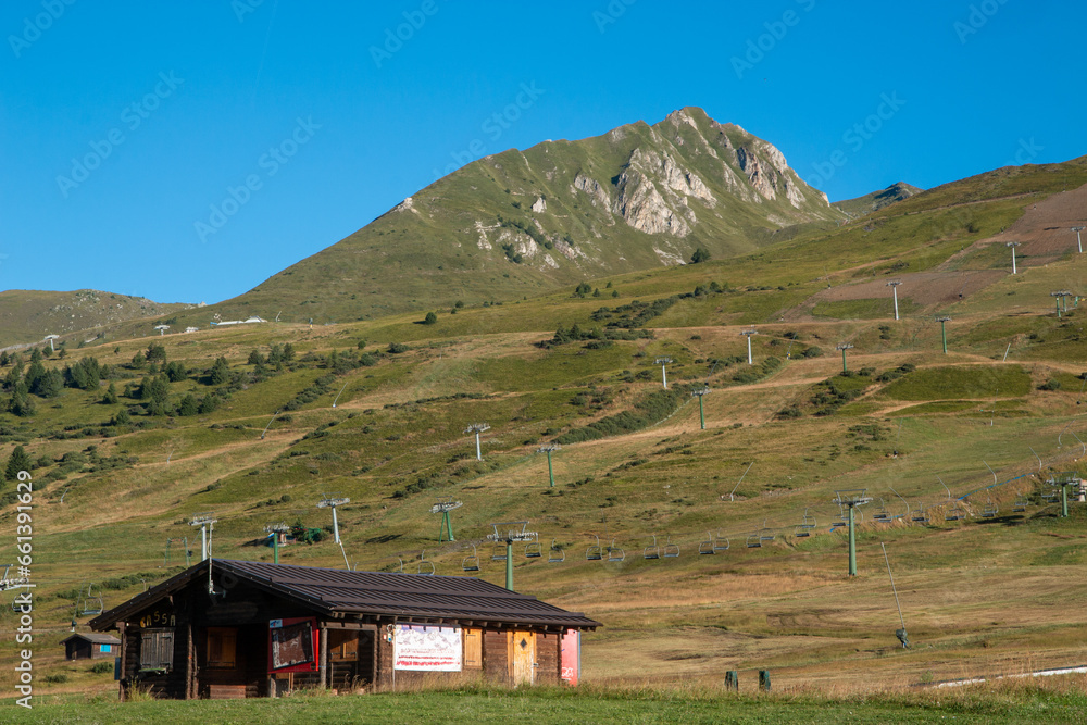Passo del Tonale in Trentino, a tourist town for winter sports Passo del Tonale in Trentino, a tourist town for winter sports