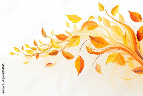 Whimsical Waves of Autumn: Nature's Elegance Dancing in Colorful Rhythms and Patterns. Generative AI