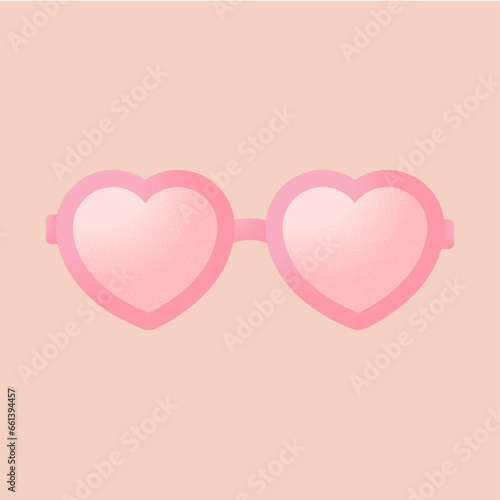 Picnic cute characters. Pink sunglass sticker.
