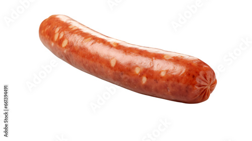 Raw Sausage on White Background Isolated on Transparent or White Background, PNG