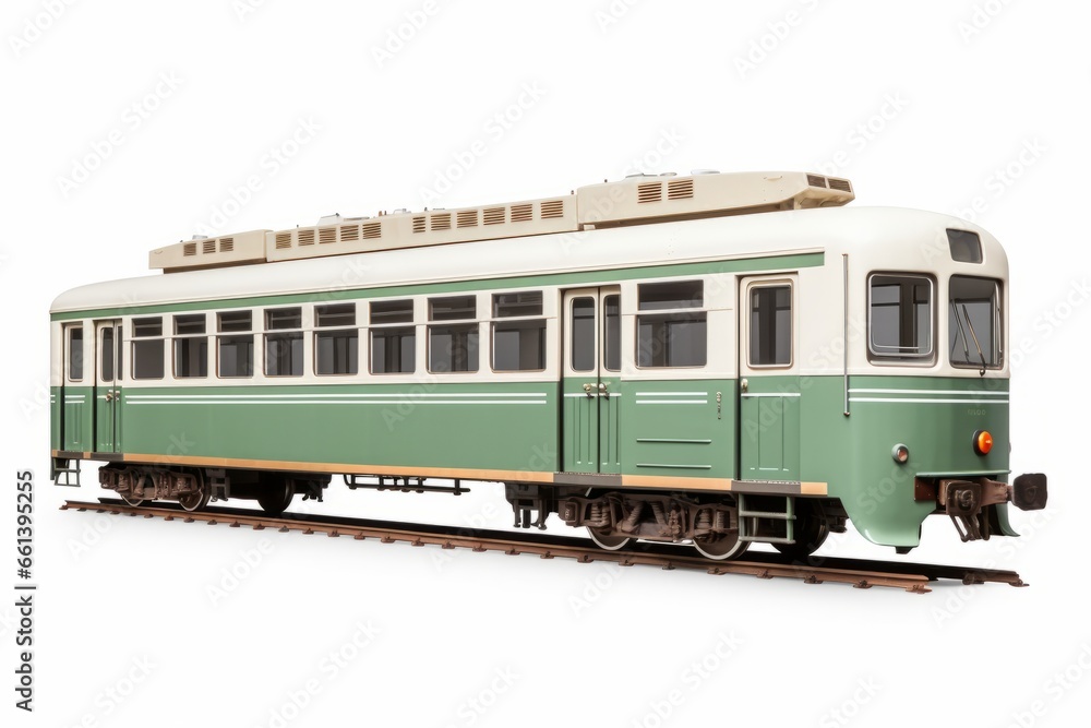 Car, train isolated on white background
