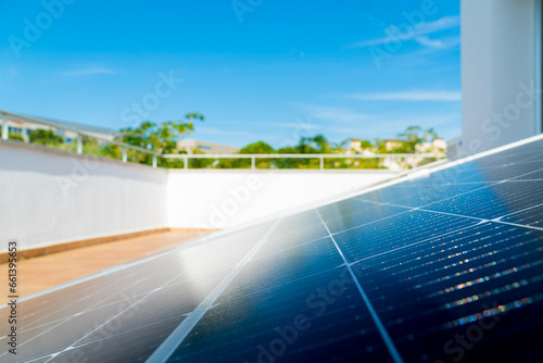 Placas solares casa renovables Solar Panel © joangasconcomas
