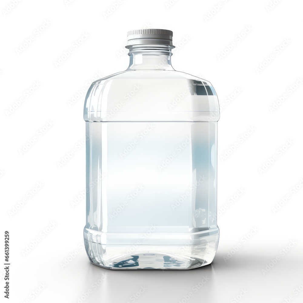 Gallons of water on a white background, AI generated Image Gallons of water on a white background, AI generated Image