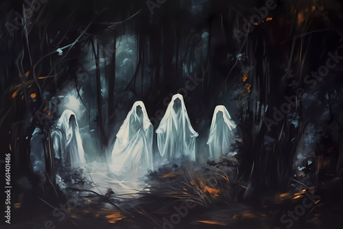 ghost image, halloween background, © Nikita44