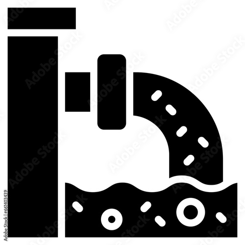 Vector Icon Waste, Water Pollution, Subsoil, Contamination, Nature, Tube