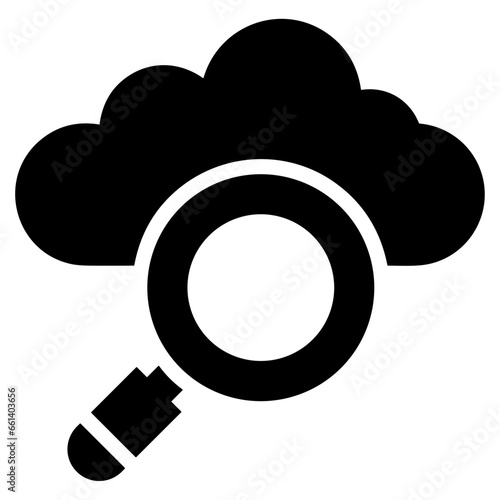 Cloud storage icon symbol vector image. Illustration of the database server hosting cloud system digital design image