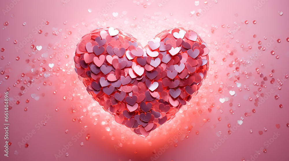 Valentine's day hearts background. generative ai