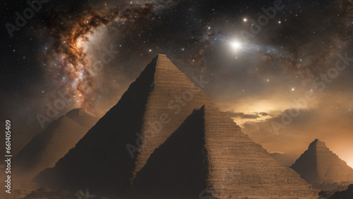 Pyramids and deserts on distant stars galaxies and stars