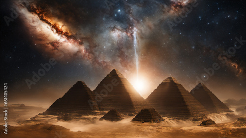 Pyramids and deserts on distant stars galaxies and stars