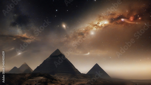 Pyramids and deserts on distant stars galaxies and stars