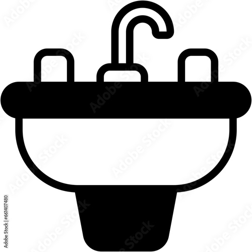 Vector Icon Sink, Bathroom, Plumbing, Washbasin, Hygiene, Washing