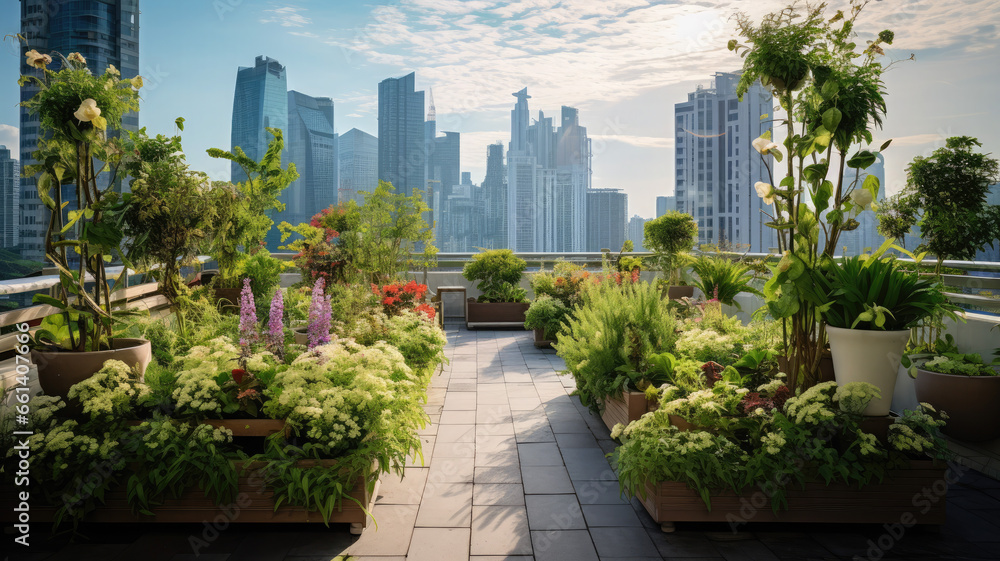 Urban Rooftop Oasis