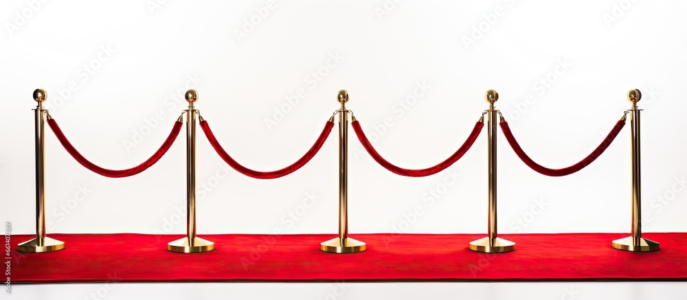 Rope barrier and special carpet With copyspace for text Rope barrier and special carpet With copyspace for text