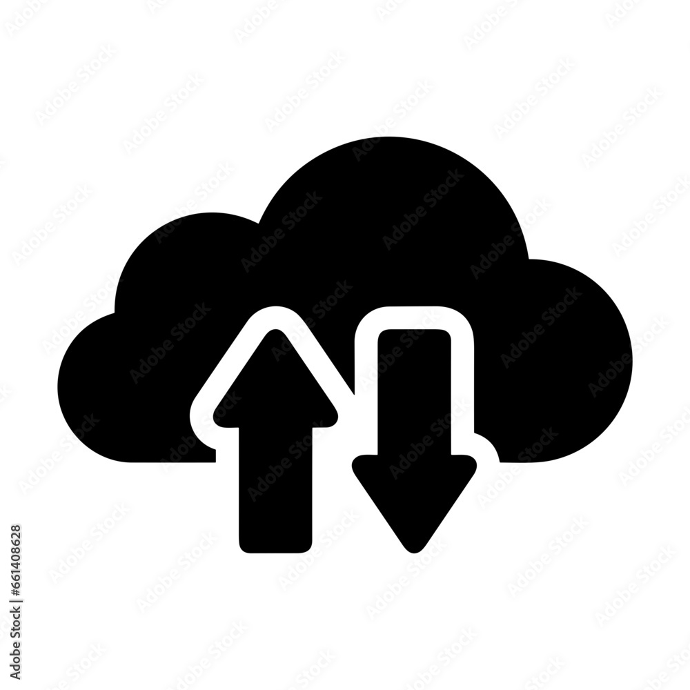 Cloud storage icon symbol vector image. Illustration of the database server hosting cloud system digital design image Cloud storage icon symbol vector image. Illustration of the database server hosting cloud system digital design image