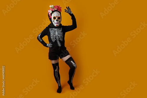 Day of the dead, sugar skull, halloween, calavera Catrina, Catrina costume. 