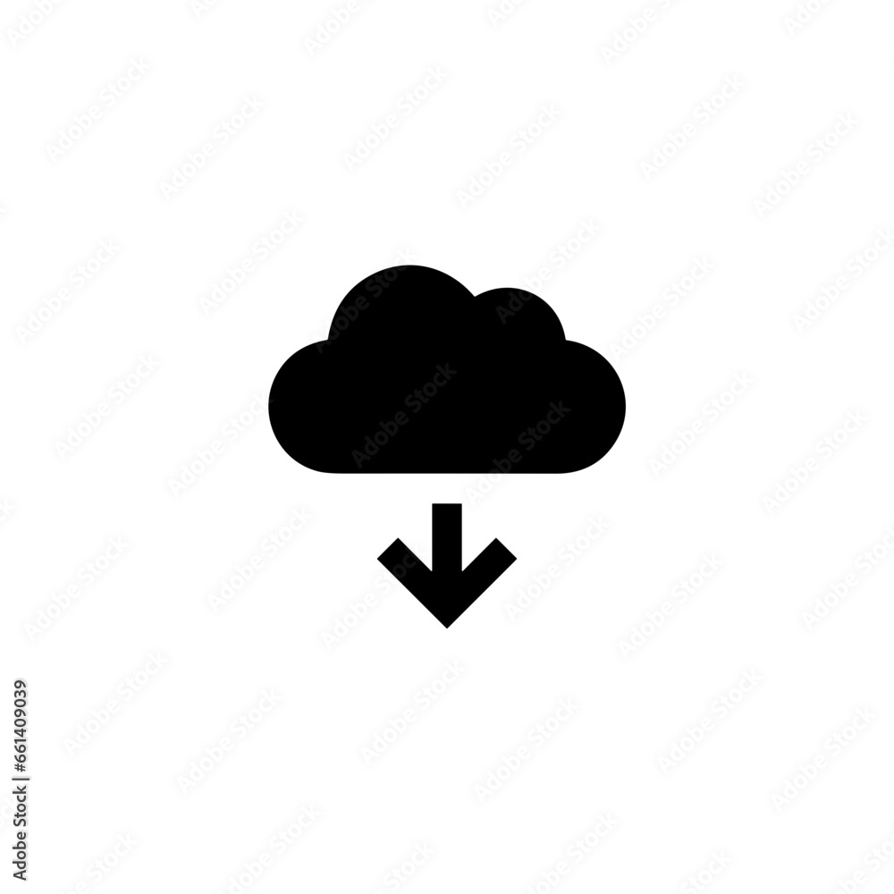 Cloud storage icon symbol vector image. Illustration of the database server hosting cloud system digital design image Cloud storage icon symbol vector image. Illustration of the database server hosting cloud system digital design image