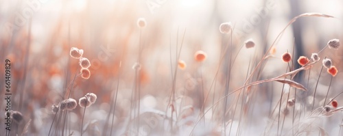 blurry garden background winter landscape © krissikunterbunt