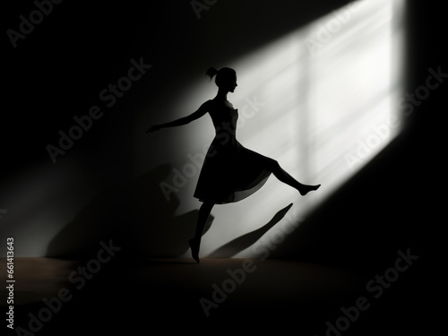 Dance of Shadows. A Monochromatic Glimpse into the Ethereal Beauty of Movement.