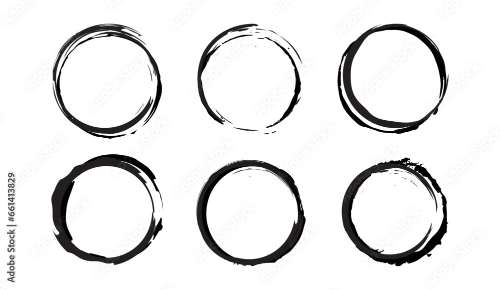 Round decorative brush circle line sketch set
Round decorative brush circle line sketch set