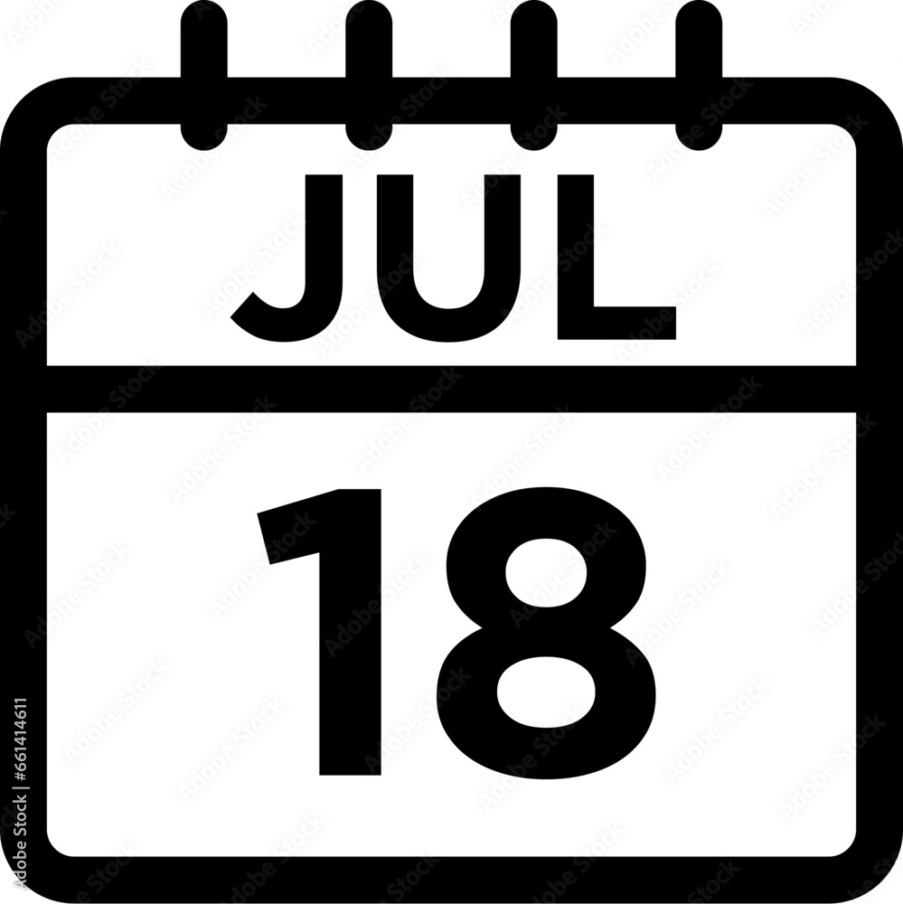 07-July - 18 Line Black Icon pictogram symbol visual illustration 07-July - 18 Line Black Icon pictogram symbol visual illustration
