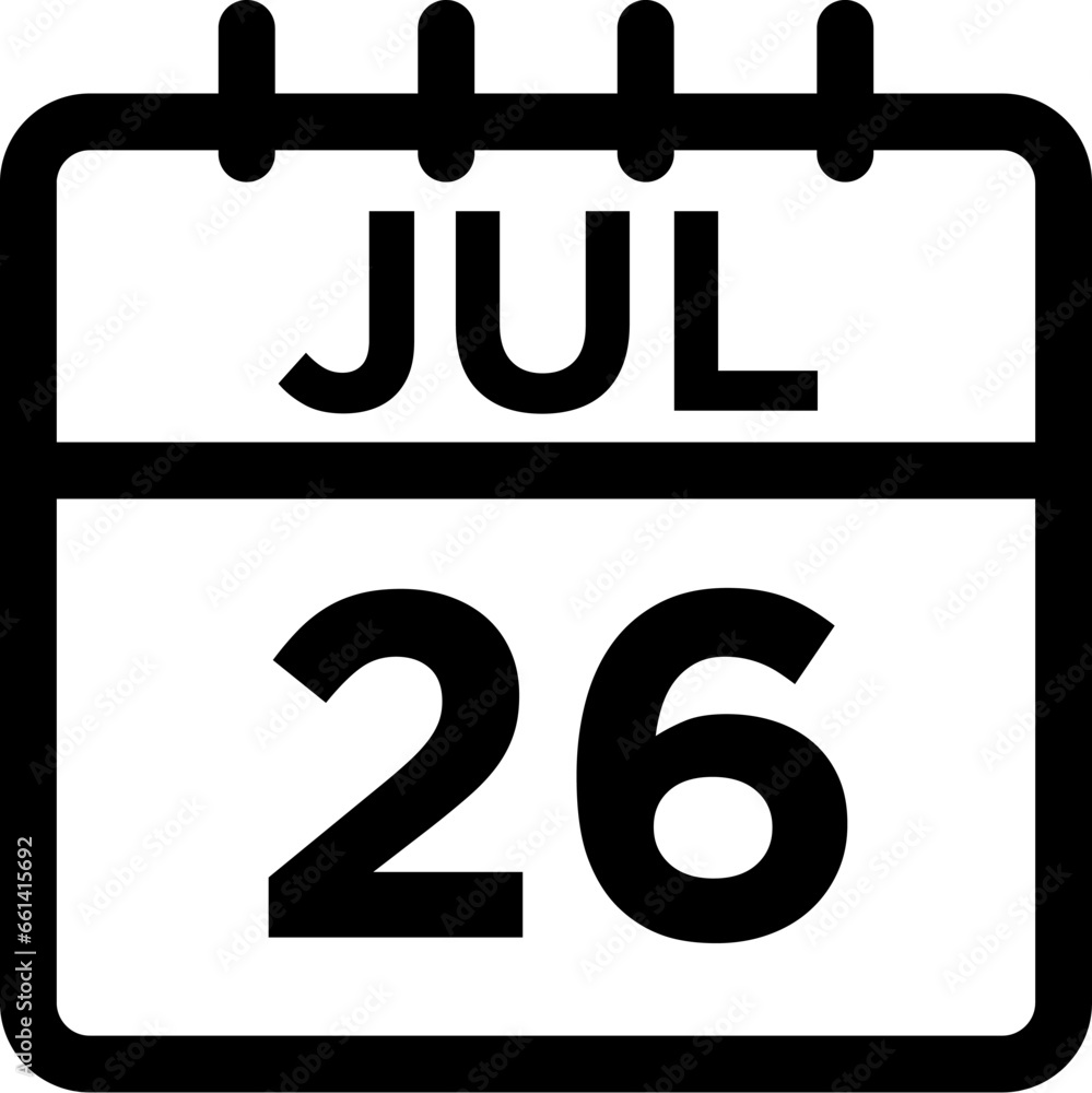 07-July - 26 Line Black Icon pictogram symbol visual illustration 07-July - 26 Line Black Icon pictogram symbol visual illustration