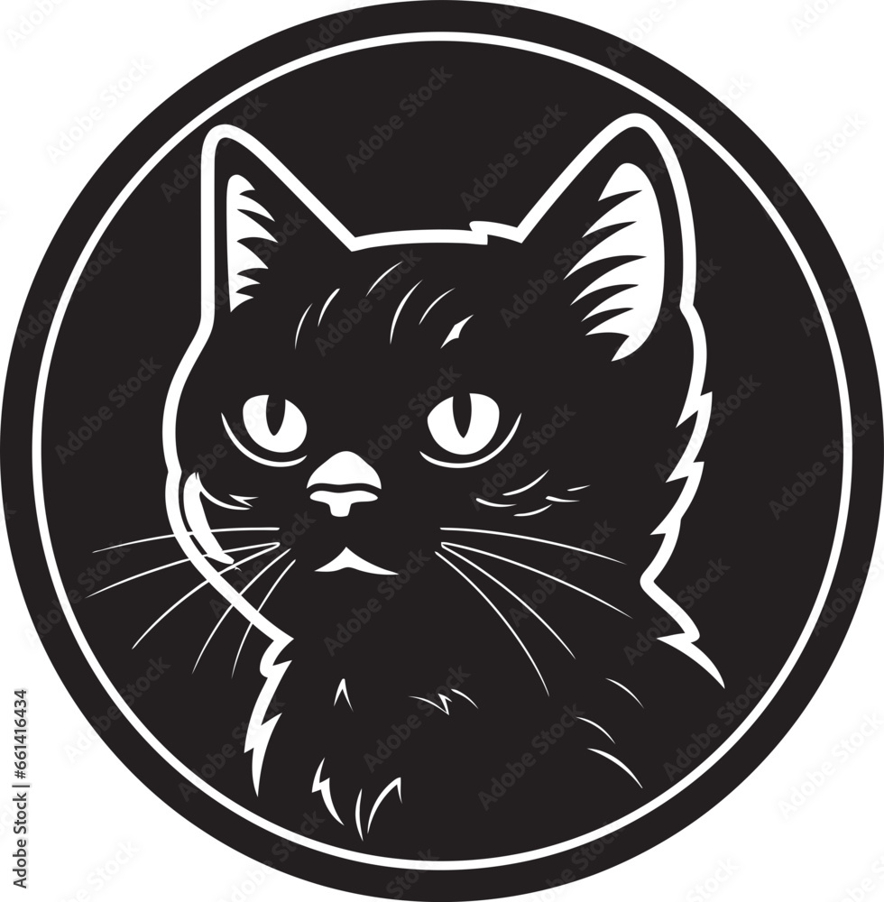 Artistic Feline Symbol Graceful Cat Silhouette Artistic Feline Symbol Graceful Cat Silhouette
