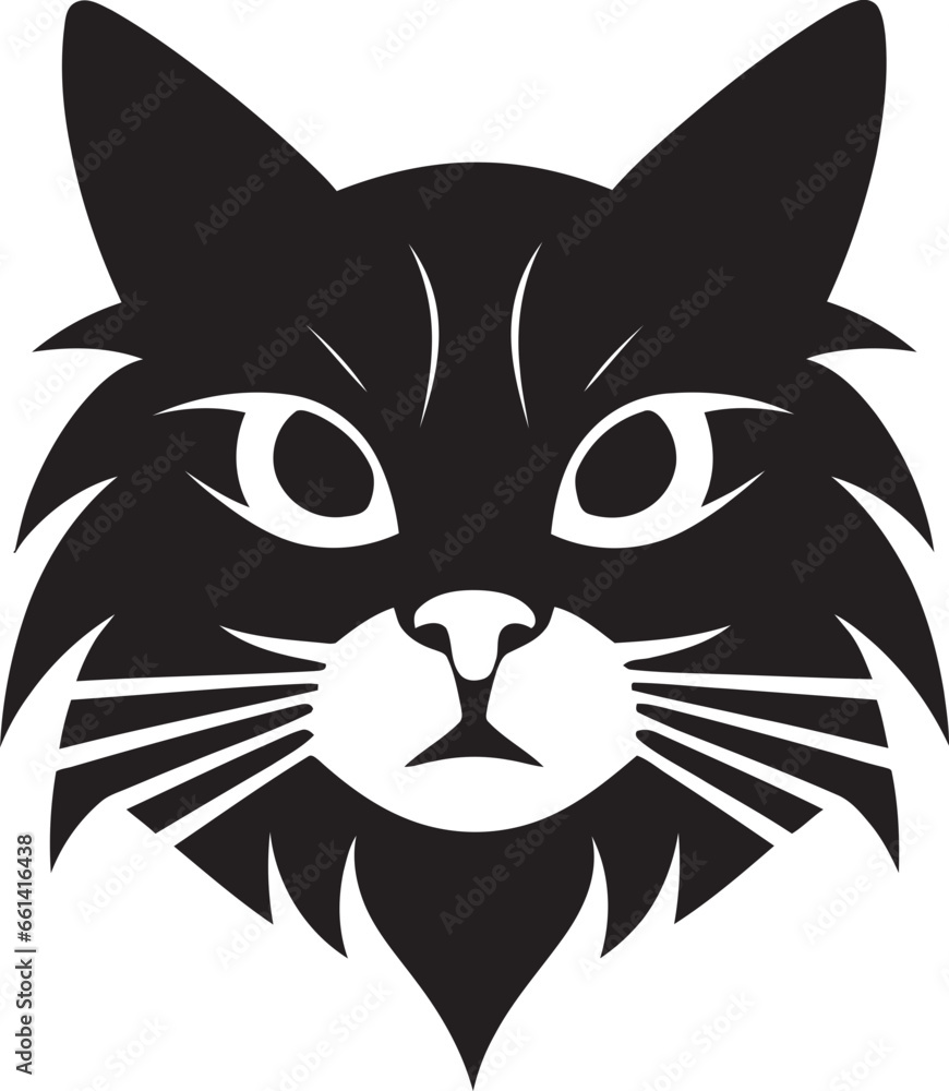 Vector Art of a Cat Cat Eyes Logo Vector Art of a Cat Cat Eyes Logo
