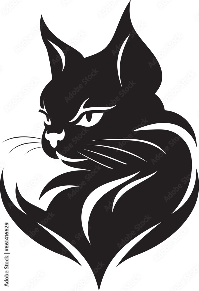 Sleek and Bold Cat Design Tail of a Vectorized Cat Sleek and Bold Cat Design Tail of a Vectorized Cat