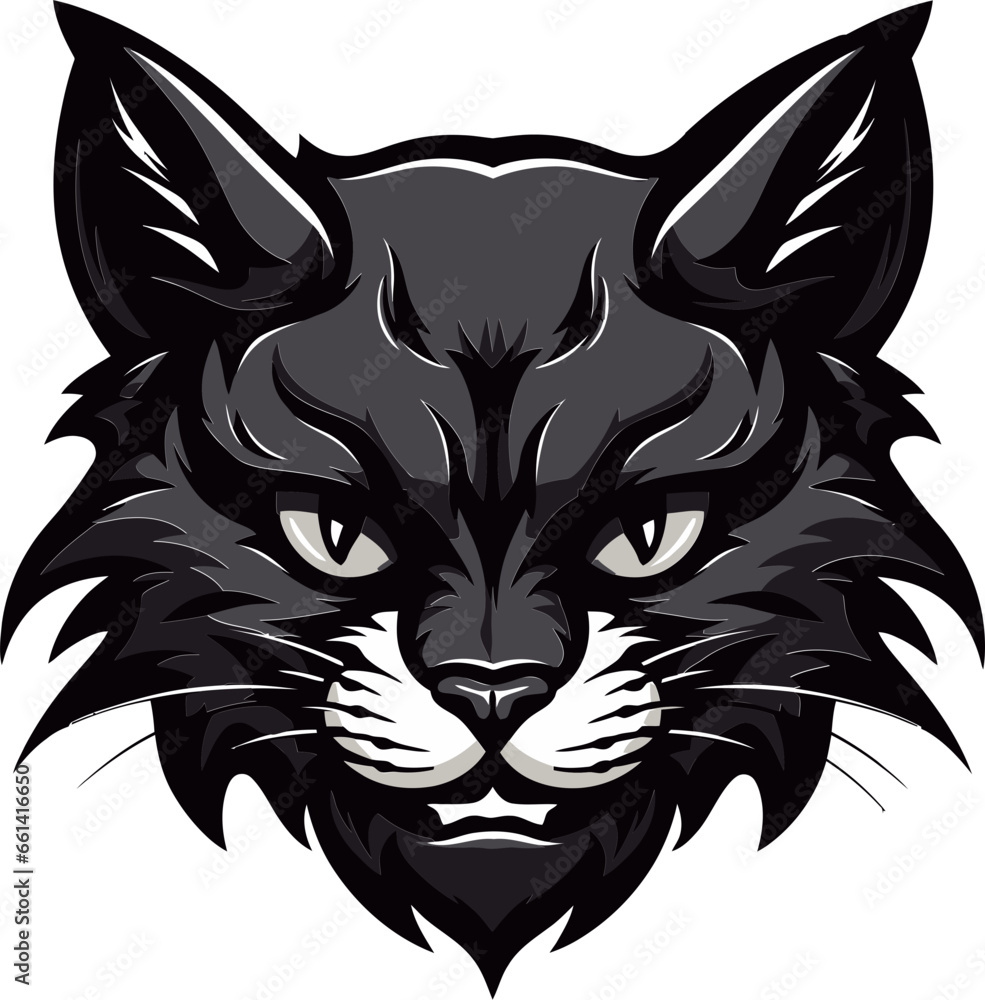 Shadowed Elegance of the Cat Eyes of the Panther Minimal Logo Shadowed Elegance of the Cat Eyes of the Panther Minimal Logo