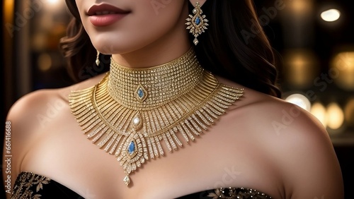 portrait neck photo of a woman wearing jewellery