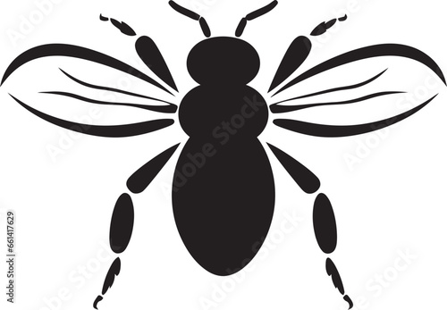 Hornet Stingers and Wing Emblem Minimal Hornet Elegance in Vector Art
