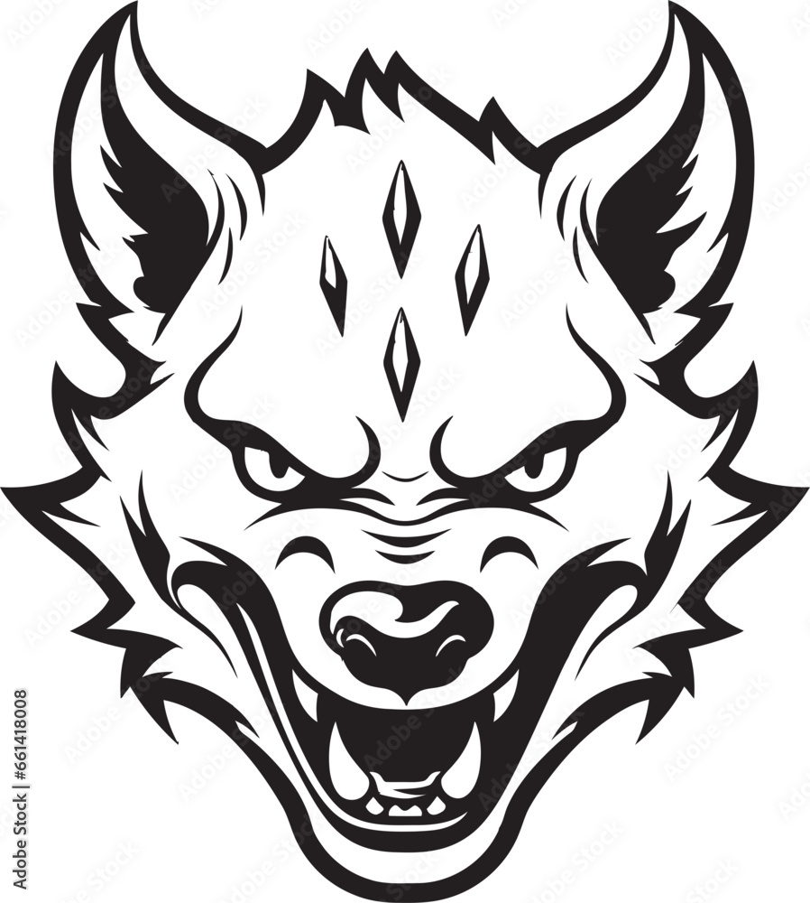Elegant Hyena Profile Graphic Design Nighttime Hunter Hyena Logo Elegant Hyena Profile Graphic Design Nighttime Hunter Hyena Logo