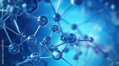 blue biotechnology texture,Transparent blue abstract molecule model over blurred blue molecule background. Concept of science, chemistry, medicine and microscopic research.