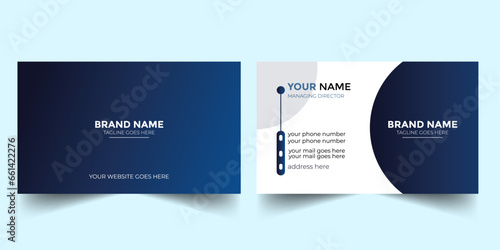 blue gradient own visiting card Modern, Creative business card, name card,  corporate, contact us, void, grab, bulletin, introduction, recruitment,elegant,real estate business card